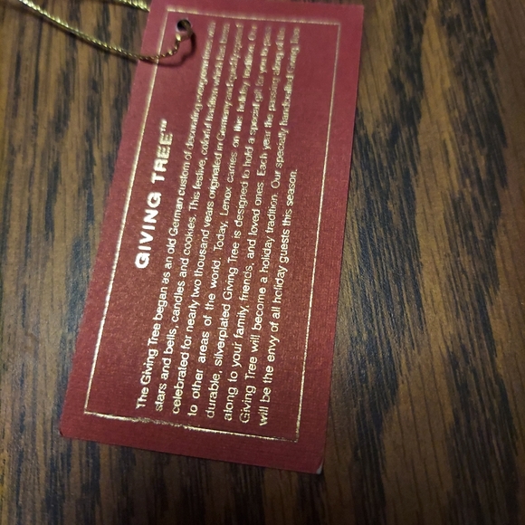 Lenox Christmas Ornament Silverplate Kirk Stieff Vintage 1990 Giving Tree W/ Tag - Picture 6 of 13